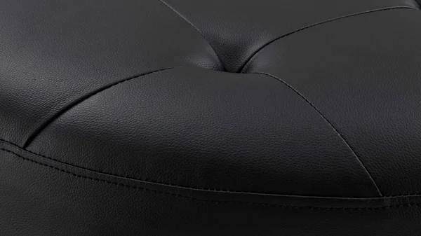 Zuri Furniture Lock Round Modern Tufted Ottoman - Black