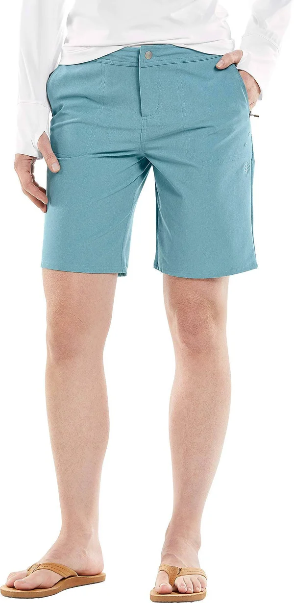 Coolibar Women's Schooner Boardshorts, Board Shorts for Women, Green, 6