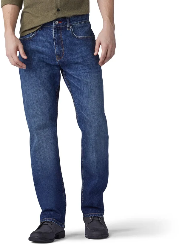 Lee Men's Big & Tall Modern Series Custom Fit Relaxed Straight Leg Jean