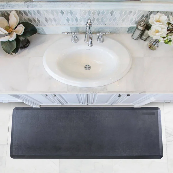 WellnessMats Estates Linen 3& x 2& Anti-Fatigue Mat (Midnight Blue)
