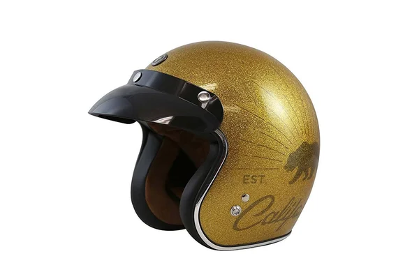 Torc (T50 Route 66) 3/4 Helmet with &Super Flake& Graphic (Gold - X-Large)