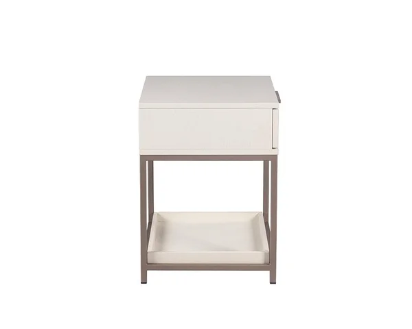 Rebel Nightstand - Champagne Gold - Cream Sunpan