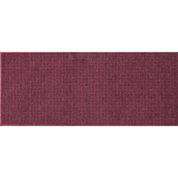 Bungalow Flooring Squares 35 in. x 85 in. Pet Polyester Doormat Bordeaux - Red
