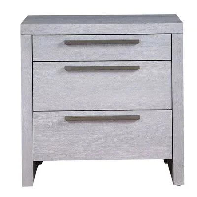 Edgemoor 3 - Drawer Nightstand in Gray Orren Ellis