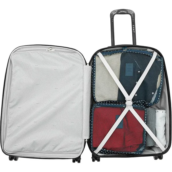 Travelers Club Luggage Falkirk 3 Piece Expandable Hardside Spinner Luggage Set, Red
