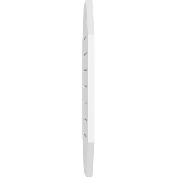 Ekena Millwork GVPOV22X4201SF 22x22W x 42x22H Vertical Elongated Octagon Surface Mount PVC Gable Vent: Functional, w/ 3-1/2x22W