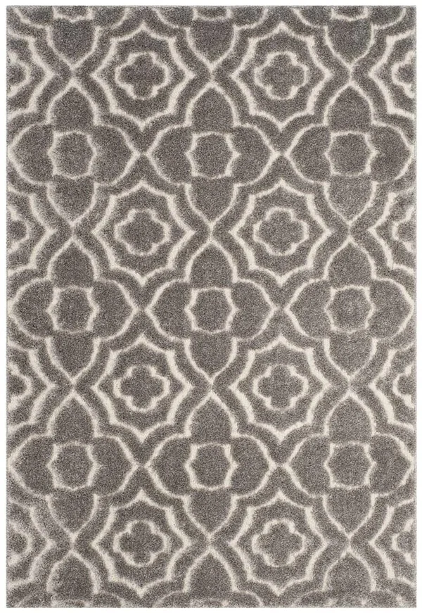 Safavieh Memphis Shag SG832G 5&1x22 x 7&6x22 Grey - Cream Area Rug