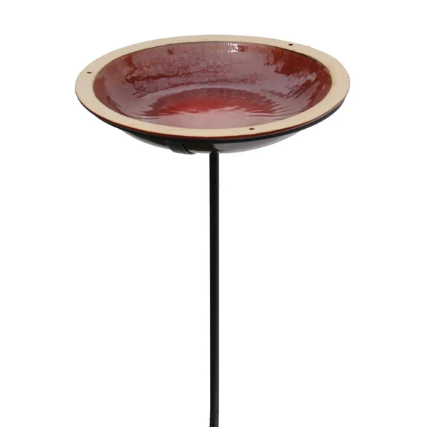 Radial Bird Bath - Post Style Autumn Red