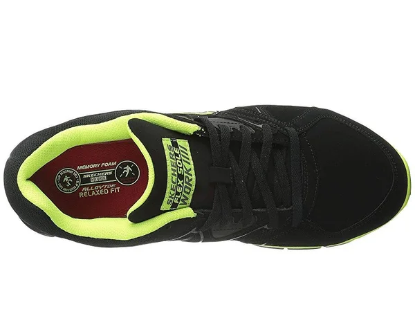 Skechers Work Synergy - Ekron Alloy Toe, Men's Black/Lime