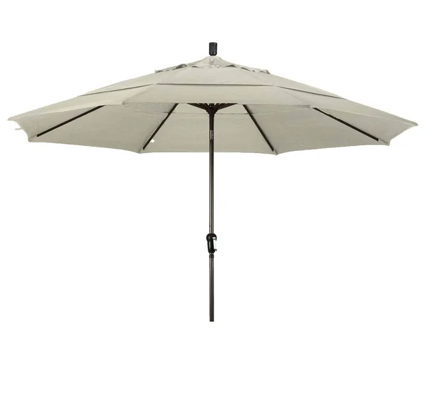 California Umbrella 11 ft. Aluminum Auto Tilt Patio Umbrella, Black