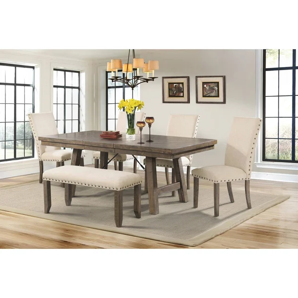 Picket House Furnishings Dex Dining Bench, Brown, 40" x 17" x 19"