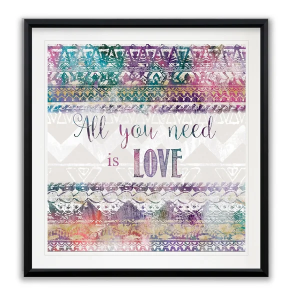Boho Love -Framed Giclee Print - 38x38
