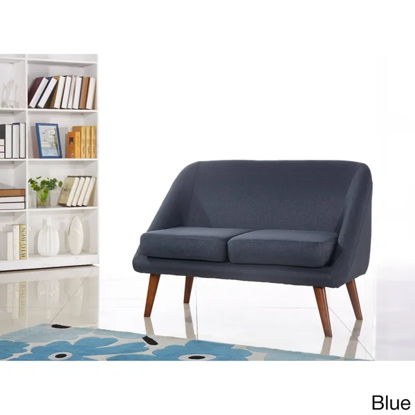 US Pride Furniture Fabric Modern Style Loveseat - Blue