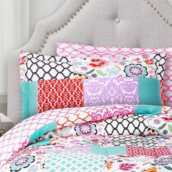 Lush Decor Brookdale Patchwork Comforter Multi Set Full/Queen