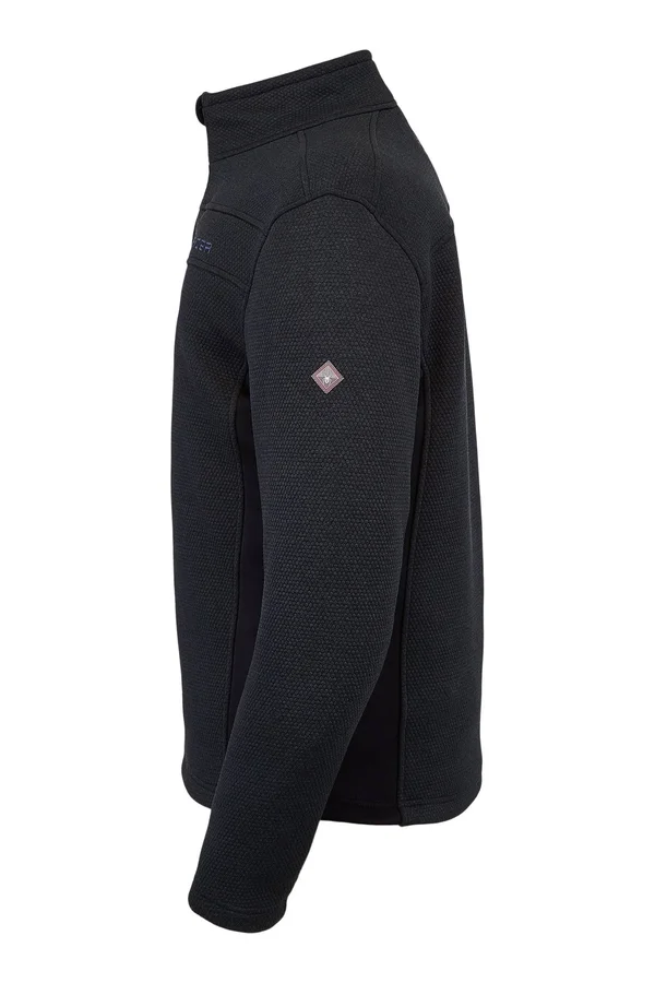 Spyder Men's Encore Half Zip Fleece Jacket - XL - Black Mojito