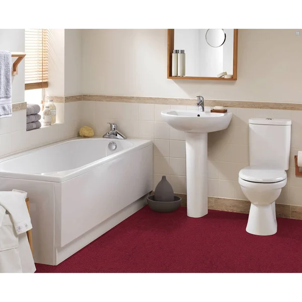 Garland Rug Room Size Bathroom Carpet - 5-Feet by 8-Feet, Burgundy