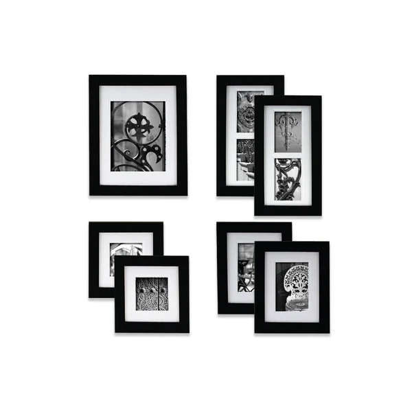 Create A Gallery 7 Piece Black Frame Kit