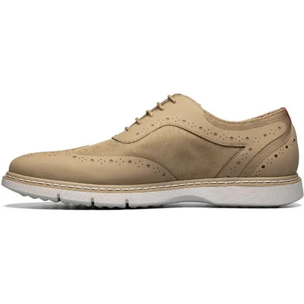 Stacy Adams Men's Summit Wingtip Oxford Shoe Khaki 8.5