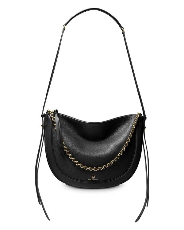 Michael Michael Kors Jagger Medium Leather Messenger Bag - Black/Gold