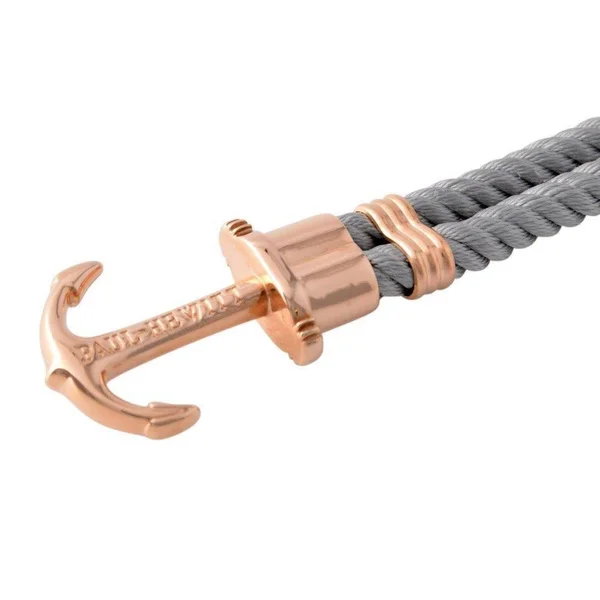 Paul Hewitt Phrep Nylon Rose Gold, Grey Bracelet - M