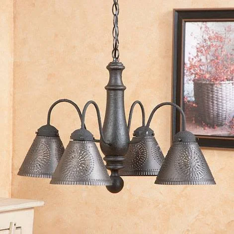 Crestwood Wood Chandelier in Americana Pearwood