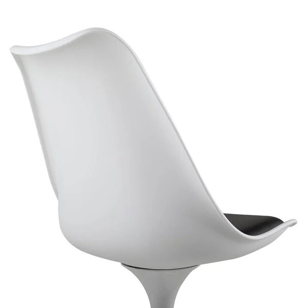Zipcode Design Swivel Tulip Side Chair for Kitchen and Dining Room Bar with Cushioned Seat and Curved Backrest - White and Black