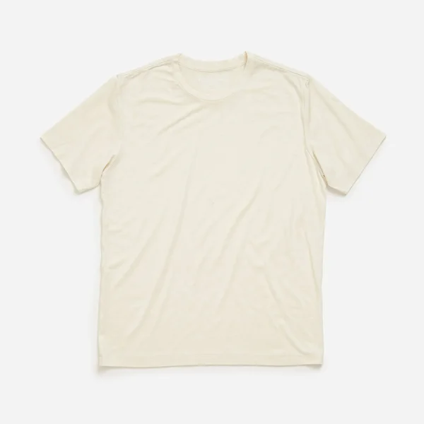 Merino Wool Crew Neck T-Shirt - Natural White