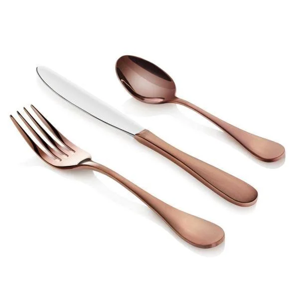 Artaste Rain 18/10 Stainless Steel Flatware 36-Piece Set, Antique Copper Finished, Service for 12
