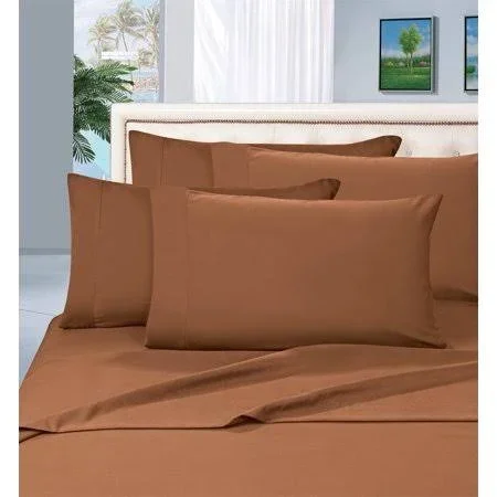 Elegant Comfort Bed Sheet Set 4-Piece Bed Sheet Set - Deep Pocket, Hypoallergenic - Full Bronze