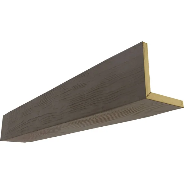 Ekena Millwork BMSD2C0080X060X120HD 8x22W x 6x22H x 10&L 2-Sided (L-beam) Sandblasted Endurathane Faux Wood Ceiling Beam, Natura