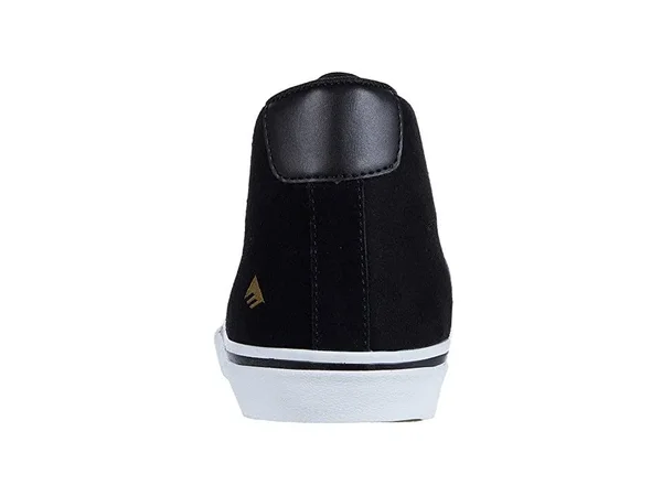 Emerica Omen High Top Skate Shoes - Black/White/Gold 7