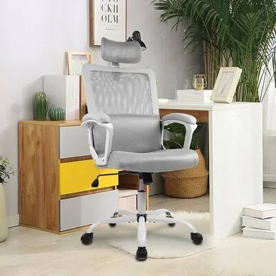 Office Mesh Task Chair Inbox Zero Upholstery Color: Gray