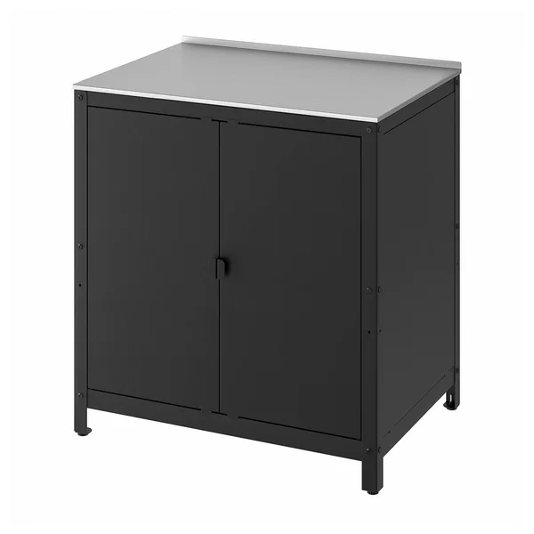 IKEA - GRILLSK腞 Kitchen island shelf unit, Stainless steel, 33 7/8x24