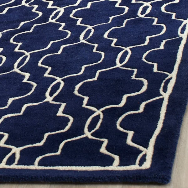 Safavieh Chatham Jaymz Hand Tufted Wool Area Rug, Navy Blue