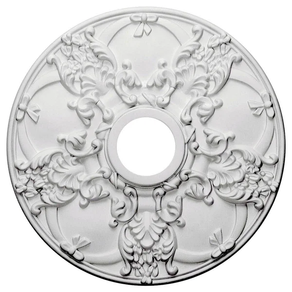 18 inchod x 3 1/2 inchid x 1 3/8 inchp Norwich Ceiling Medallion (Fits Canopies Up to 4 1/2 inch) - Hand-Painted Clear Yellow