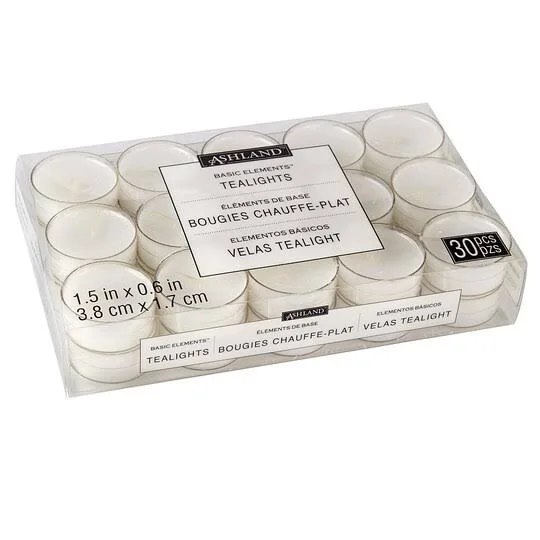 12 ct S: 30 Ct. (360 Total) White Tealights Value ct by Ashland Basic Elements, Michaels