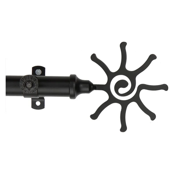 Rod Desyne Sun Curtain Rod, Black