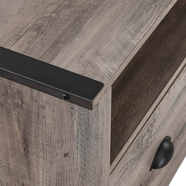 Walker Edison Clair 70 Industrial Farmhouse 4-Drawer TV Stand