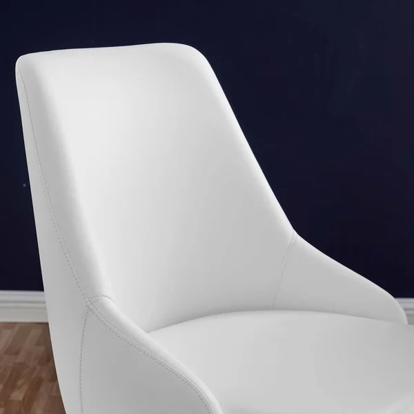 Modway Designate Swivel Vegan Leather Office Chair Black White