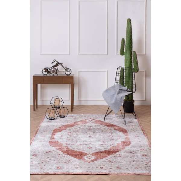 Trendy Collection Rose Transitional Polyester Area Rug - 5'2'' x 7'5''