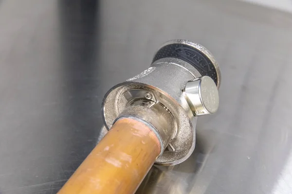 Prier Products P-118L12 12x22 Single Handle Hot & Cold Mixing Hydrant, Satin Nickel, 1/2x22 Plain Copper Ends