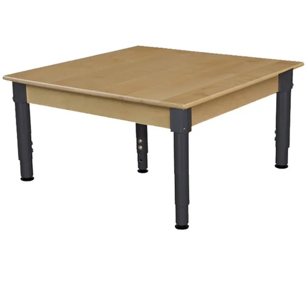 Wood Designs 36x22 Square Hardwood Table with Adjustable Legs 12x22-17x22