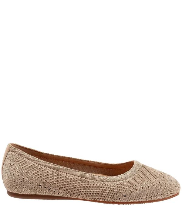 Women's SoftWalk Santorini Ballet Flat, Size: 10, Gold