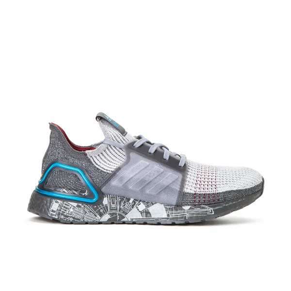 Adidas Mens Ultraboost 19 - Running Shoes Grey/Collegate Burgundy/Grey Size 09.5