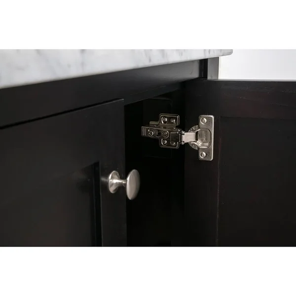 Alya Bath Wilmington 24x22 Bathroom Vanity with Marble Top, Espresso