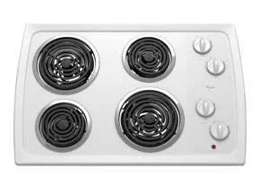 Whirlpool White-on-white Whirlpool 30 in. Electric Coil Cooktop