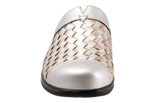 Women's Softwalk &San Marcos& Woven Clog, Size 7.5 W - Metallic