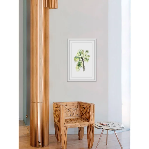 Marmont Hill Palm Tree 2 inch by Rachel Byler Framed Painting Print - Size: 18 inch x 12 inch