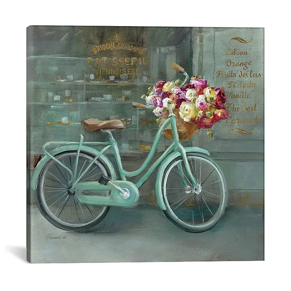 iCanvas Joy of Paris I 18x22 Square Canvas Wall Art Multi
