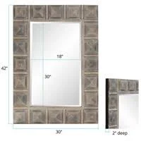 Howard Elliott Wood Dakota Mirror 14299